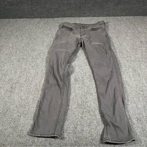 Vintage Levis 511 Jeans Mens 32x32 Black Straight Skinny Faded Cotton